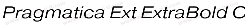 Pragmatica Ext ExtraBold Obl字体转换